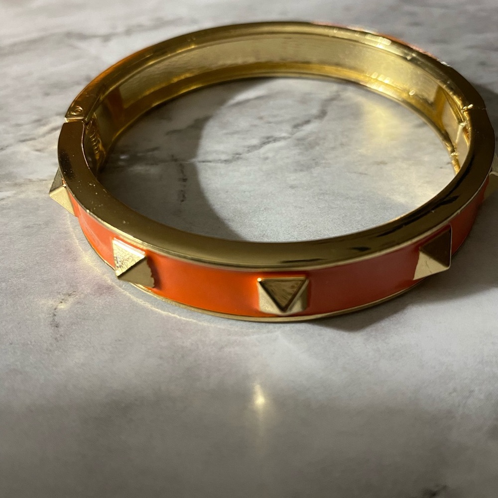 Orange/Gold Enamel Rockstud Bracelet